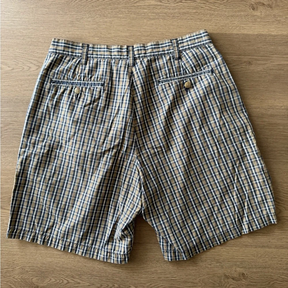 Vintage Banana Republic 100% Cotton Men's Checkered Plaid Shorts Size 33